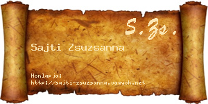 Sajti Zsuzsanna névjegykártya